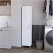 Pemberly Row Contemporary Engineered Wood Storage Cabinet in White