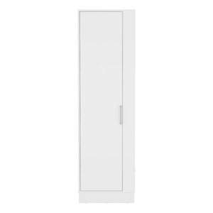 Pemberly Row Contemporary Engineered Wood Storage Cabinet in White