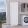 Pemberly Row Contemporary Engineered Wood Storage Cabinet in White