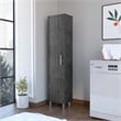 Pemberly Row Contemporary Engineered Wood Storage Cabinet in Smoky Oak