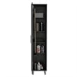 Pemberly Row Contemporary Engineered Wood Storage Cabinet in Smoky Oak