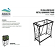 Pemberly Row Traditional 20 Gallon Steel Aquarium Stand in Black