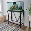 Pemberly Row Traditional 29 Gallon Steel Aquarium Stand in Black