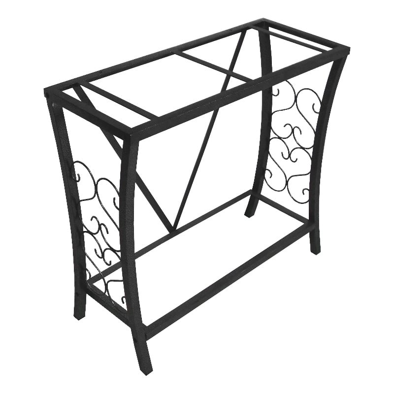 Pemberly Row Traditional 29 Gallon Steel Aquarium Stand in Black