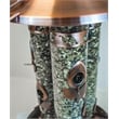 Pemberly Row Contemporary Metal Triple Tube Deluxe Feeder in Copper