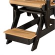 Pemberly Row Coastal Poly Resin Fan Back Balcony Glider in Cedar / Black
