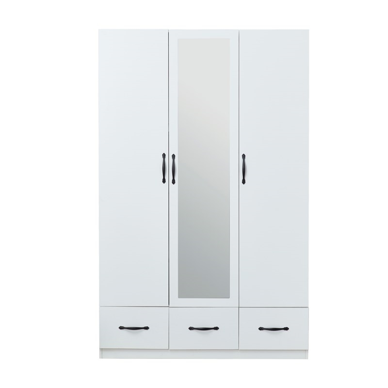 Pemberley Row Engineered Wood White Wardrobe Closet Rectangular Durable 74.2