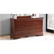 Pemberly Row Set of 2 King Sleigh Bed and 6-Drawer Dresser in Cherry