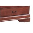 Pemberly Row Set of 4 Full Sleigh Bed & Dresser & Nightstand & Mirror in Cherry