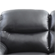 Pemberly Row Set of 2 Faux Leather Loveseat and Sofa in Black