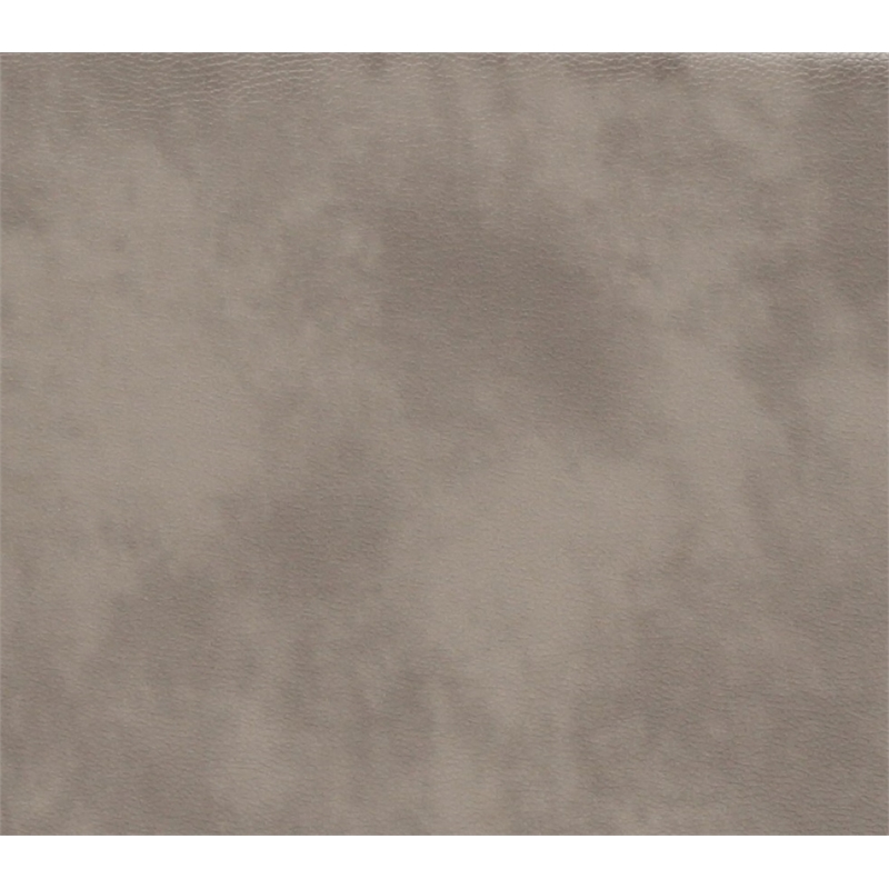 Pemberly Row Set of 2 Faux Leather Loveseat and Sofa in Gray