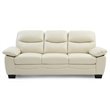 Pemberly Row Set of 2 Faux Leather Loveseat and Sofa in Pearl