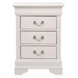 Pemberly Row Set of 2 Engineered Wood 3-Drawer Nightstands in White