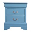 Pemberly Row Set of 2 Engineered Wood 2-Drawer Nightstands in Teal