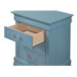 Pemberly Row Set of 2 Engineered Wood 3-Drawer Nightstands in Teal