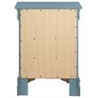 Pemberly Row Set of 2 Engineered Wood 3-Drawer Nightstands in Teal