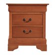 Pemberly Row Set of 2 Engineered Wood 2-Drawer Nightstands in Oak