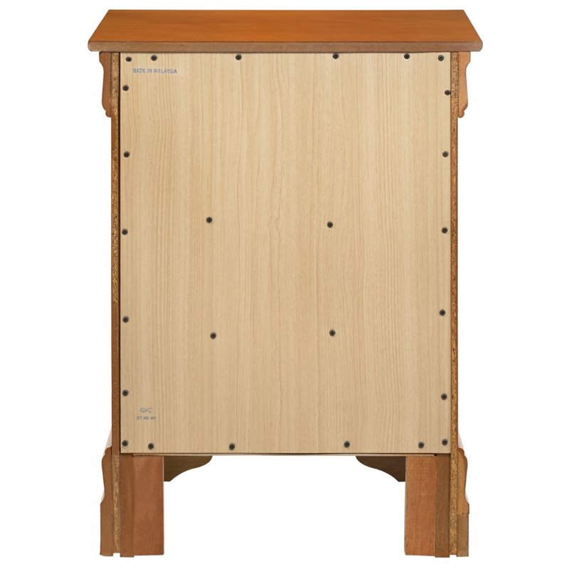 Pemberly Row Set of 2 Engineered Wood 3-Drawer Nightstands in Oak