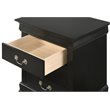 Pemberly Row Set of 2 Engineered Wood 3-Drawer Nightstands in Black