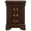 Pemberly Row Set of 2 Engineered Wood 3-Drawer Nightstands in Cappuccino