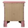 Pemberly Row Set of 2 Engineered Wood 2-Drawer Nightstands in Pink