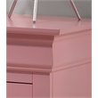 Pemberly Row Set of 2 Engineered Wood 2-Drawer Nightstands in Pink
