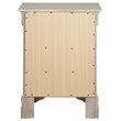 Pemberly Row Set of 2 Engineered Wood 3-Drawer Nightstands in Silver Champagne