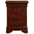 Pemberly Row Set of 2 Engineered Wood 3-Drawer Nightstands in Cherry