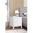 Pemberly Row Set of 2 Engineered Wood 2-Drawer Nightstands in White