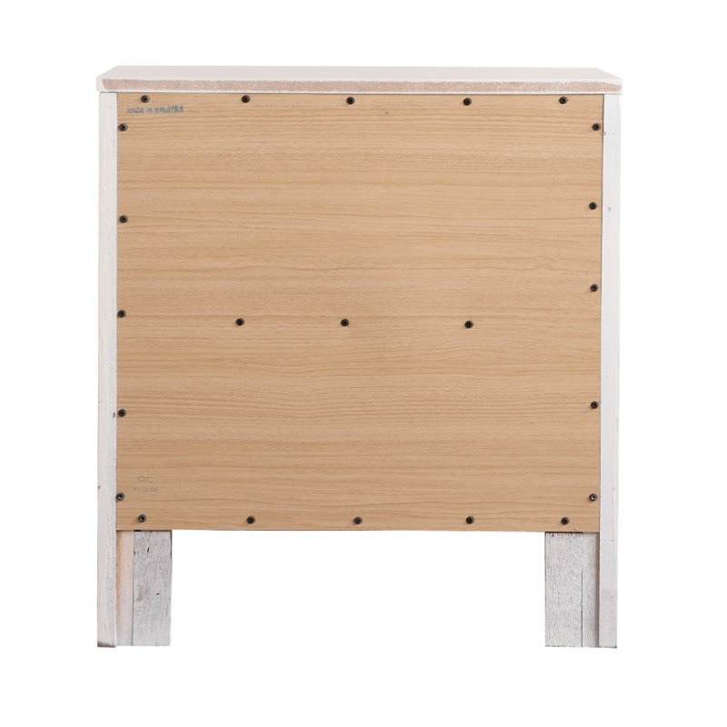 Pemberly Row Set of 2 Engineered Wood 2-Drawer Nightstands in White