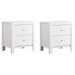Pemberly Row Set of 2 Engineered Wood 2-Drawer Nightstands in White