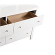 Pemberly Row Set of 2 Transitional 6-Drawer Dresser and Mirror in White