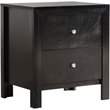 Pemberly Row Set of 2 Engineered Wood 2-Drawer Nightstands in Black
