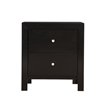Pemberly Row Set of 2 Engineered Wood 2-Drawer Nightstands in Black