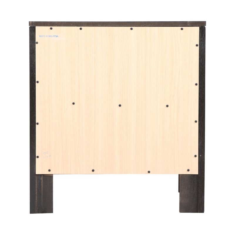 Pemberly Row Set of 2 Engineered Wood 2-Drawer Nightstands in Black