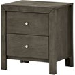 Pemberly Row Set of 2 Engineered Wood 2-Drawer Nightstands in Gray
