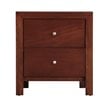 Pemberly Row Set of 2 Engineered Wood 2-Drawer Nightstands in Cherry