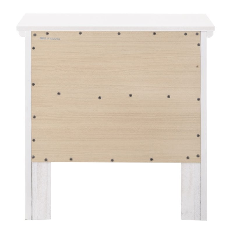 Pemberly Row Set of 3 Transitional Dresser and Nightstand and Mirror in White