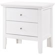 Pemberly Row Set of 3 Transitional Dresser and Nightstand and Mirror in White