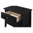 Pemberly Row Set of 3 Transitional Dresser and Nightstand and Mirror in Black