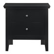 Pemberly Row Set of 3 Transitional Dresser and Nightstand and Mirror in Black
