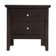 Pemberly Row Set of 2 Engineered Wood 2-Drawer Nightstands in Espresso