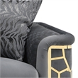 Pemberly Row Set of 2 Modern Velvet Sofa and Loveseat in Dark Gray