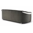 Pemberly Row Set of 2 Gray Velvet Loveseat and Sofa With LED Accent Lighting