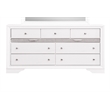 Pemberly Row Set of 3 Modern Dresser and Nightstand and Mirror in White