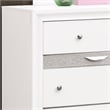 Pemberly Row Set of 3 Modern Dresser and Nightstand and Mirror in White