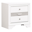 Pemberly Row Set of 3 Modern Dresser and Nightstand and Mirror in White