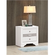 Pemberly Row Set of 3 Modern Dresser and Nightstand and Mirror in White