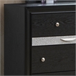 Pemberly Row Set of 2 Modern Wood Dresser in Black and Mirror in Gray