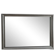 Pemberly Row Set of 2 Modern Wood Dresser in Black and Mirror in Gray